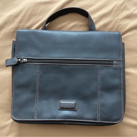 Rosetti Handbags - Vintage Rosetti Old Money Small Dark Brown Leather Office Briefcase Handbag